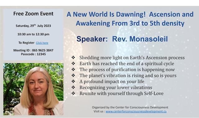 A New World is Dawning ! Ascension and Awakening From 3rd to 5th density by Monasoleil