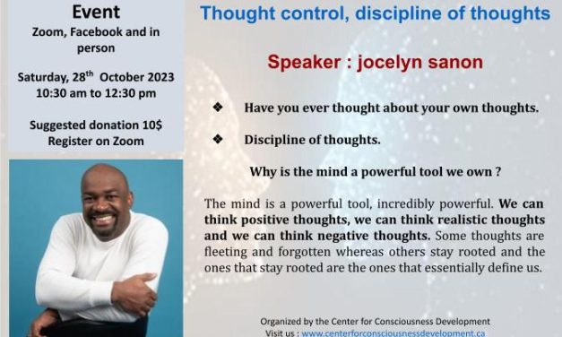 jocelyn sanon – Thought control, discipline of thoughts